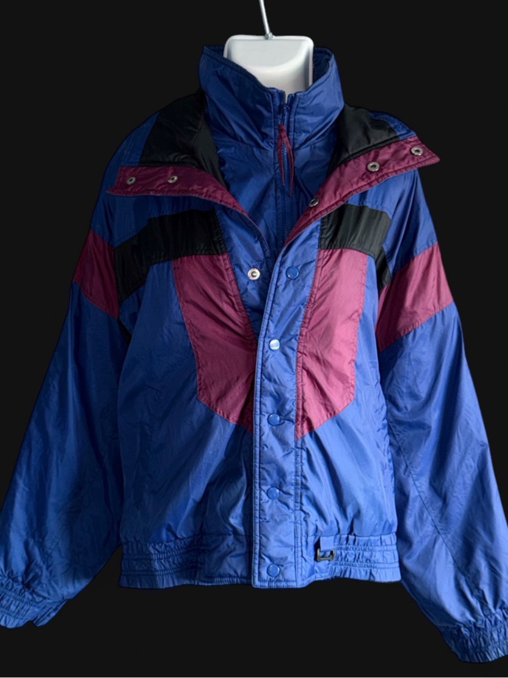 Vintage Alpine Ski Jacket 90s Y2K Colorblock Windbreaker M